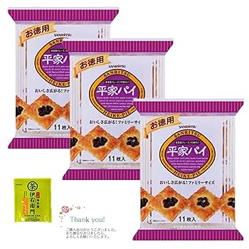 Amazon.co.jp: 三立製菓 お徳用平家パイ 3袋セット 新規格